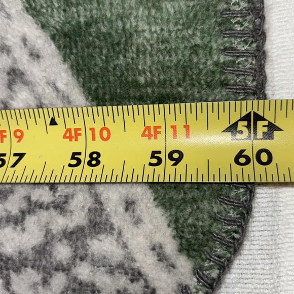 PAD green red and green with deer throw 60”x70” - Picture 6 of 7